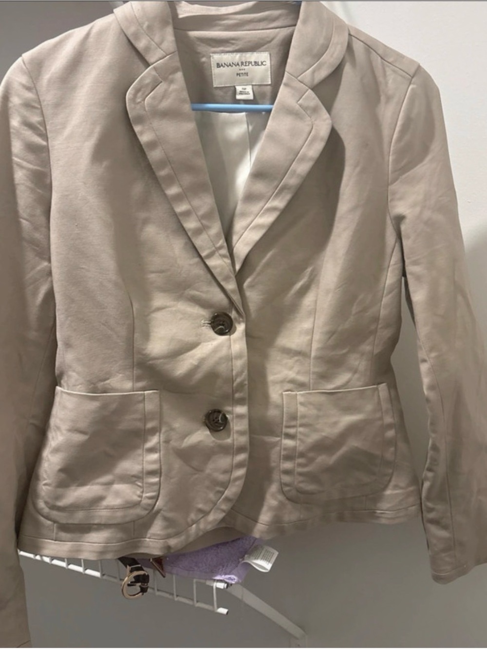 Banana Republic Light Cream Tailored Blazer